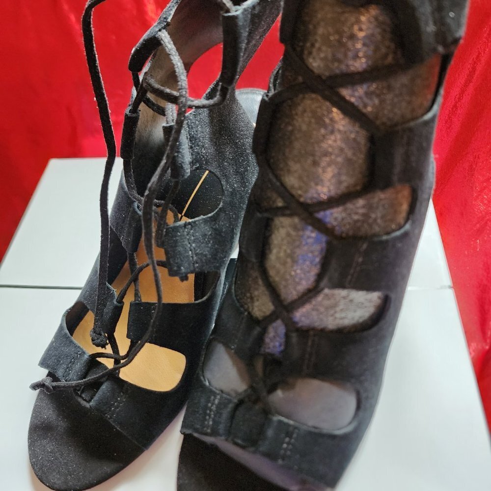 Used Dolce Vita Women's Louise Black Suede‎ Heels Size 9